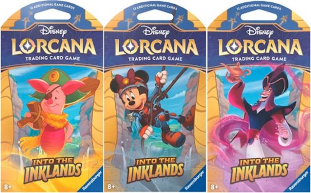 Disney Lorcana: Into the Inklands Sleeved Booster Pack Art Bundle [Set of 3], Into the Inklands P543931