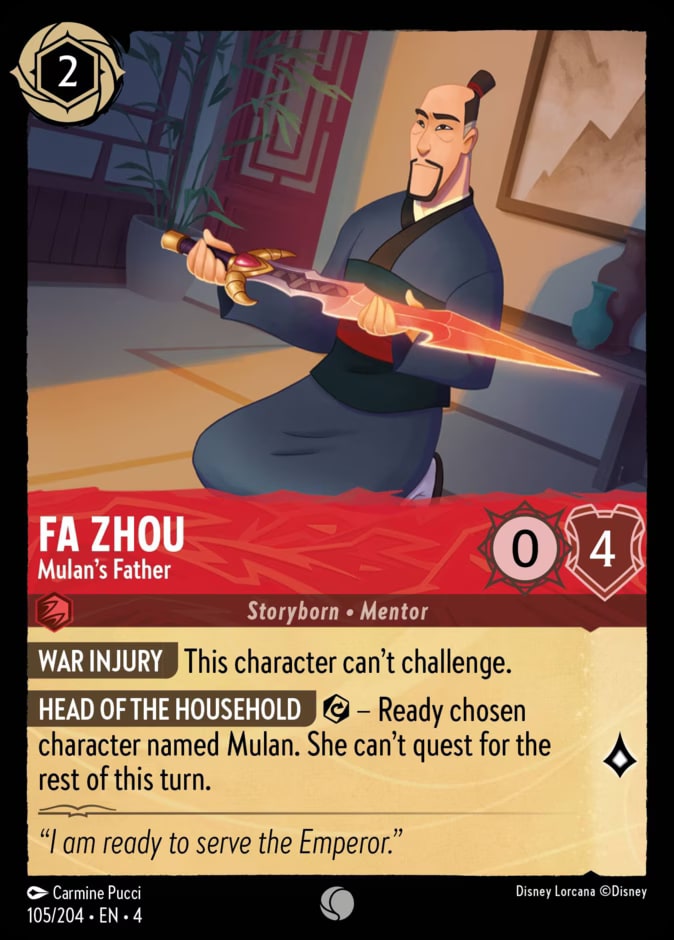Fa Zhou - Mulan's Father, Ursula's Return 105/204