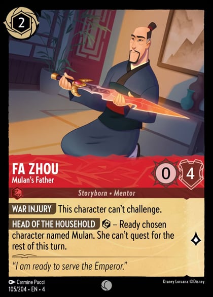 Fa Zhou - Mulan's Father, Ursula's Return 105/204