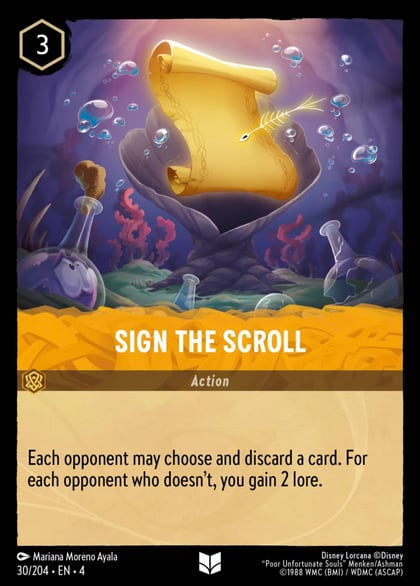 Sign the Scroll, Ursula's Return 30/204