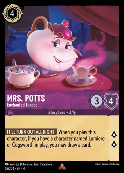 Mrs. Potts - Enchanted Teapot, Ursula's Return 52/204