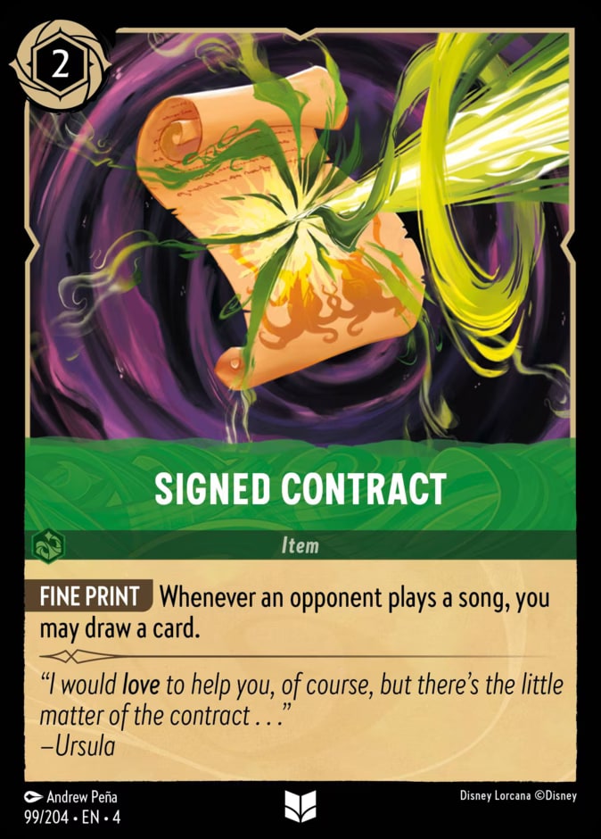 Signed Contract, Ursula's Return 99/204