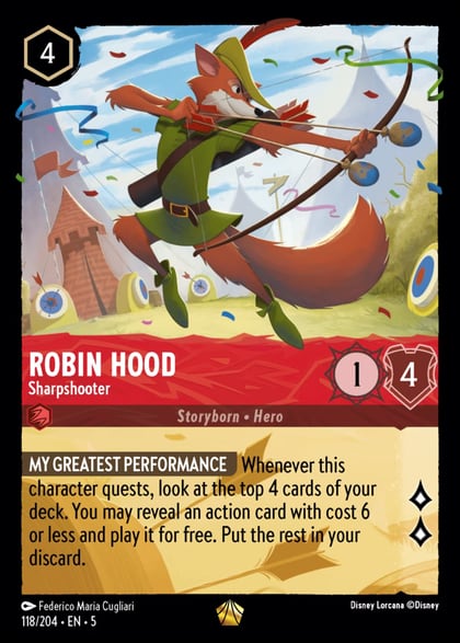 Robin Hood - Sharpshooter, Shimmering Skies 118/204