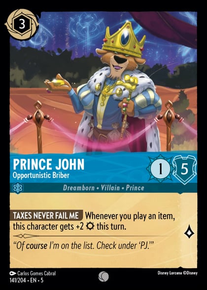Prince John - Opportunistic Briber, Shimmering Skies 141/204