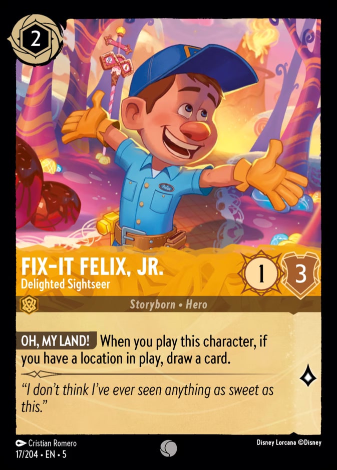 Fix-It Felix, Jr. - Delighted Sightseer, Shimmering Skies 17/204