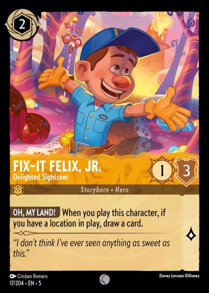 Fix-It Felix, Jr. - Delighted Sightseer, Shimmering Skies 17/204
