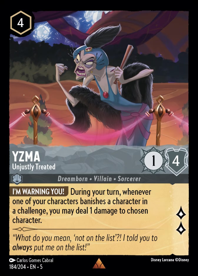 Yzma - Unjustly Treated, Shimmering Skies 184/204