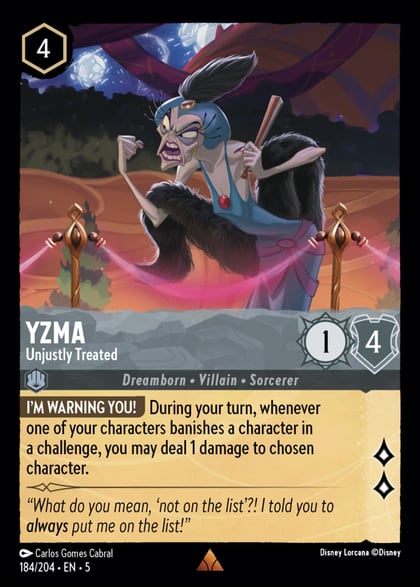 Yzma - Unjustly Treated, Shimmering Skies 184/204