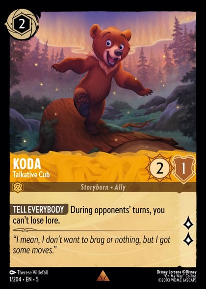 Koda - Talkative Cub, Shimmering Skies 1/204