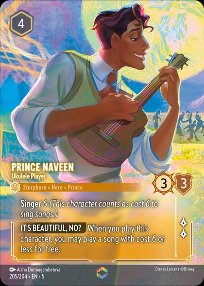 Prince Naveen - Ukulele Player (Enchanted), Shimmering Skies 205/204