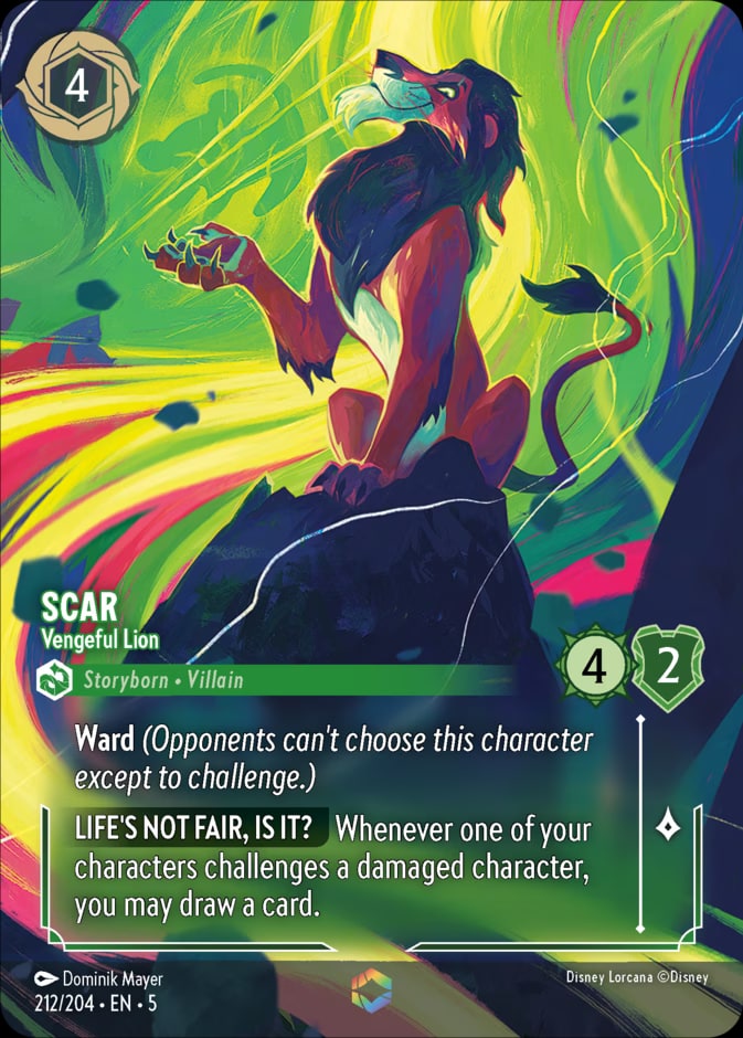 Scar - Vengeful Lion (Enchanted), Shimmering Skies 212/204