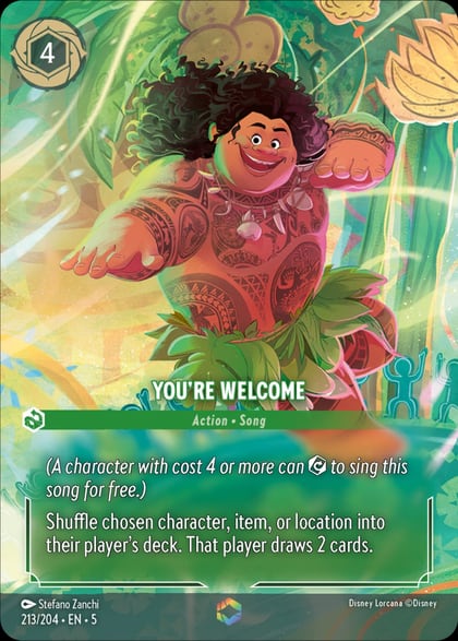 You're Welcome (Enchanted), Shimmering Skies 213/204