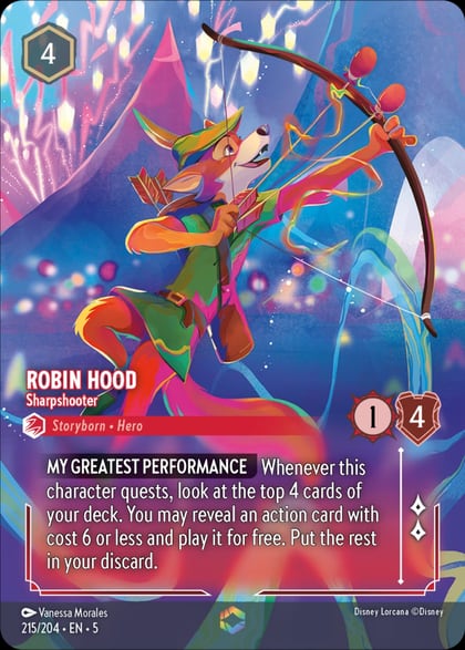 Robin Hood - Sharpshooter (Enchanted), Shimmering Skies 215/204