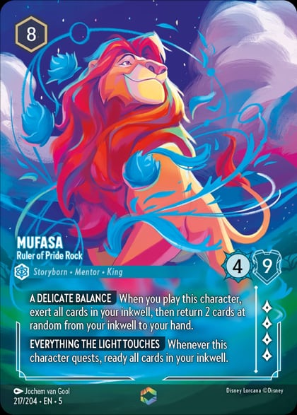 Mufasa - Ruler of Pride Rock (Enchanted), Shimmering Skies 217/204