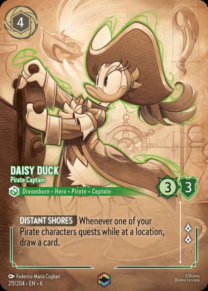 Daisy Duck - Pirate Captain (Enchanted), Azurite Sea 211/204