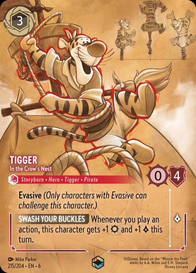 Tigger - In the Crow's Nest (Enchanted), Azurite Sea 215/204