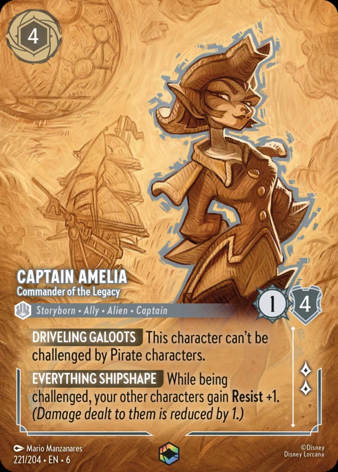 Captain Amelia - Commander of the Legacy (Enchanted), Azurite Sea 221/204
