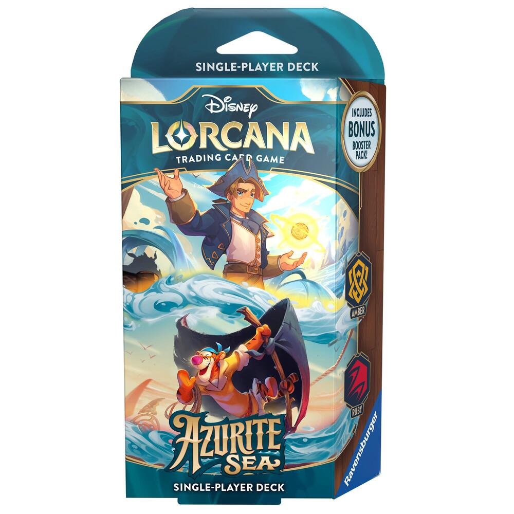 Disney Lorcana: Azurite Sea Starter Deck (Amber & Ruby), Azurite Sea P578123