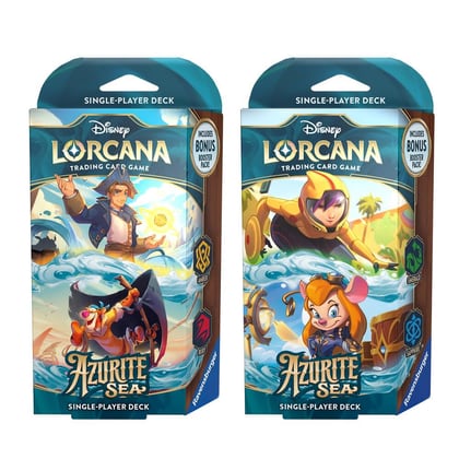 Disney Lorcana: Azurite Sea Starter Deck [Set of 2], Azurite Sea P578125
