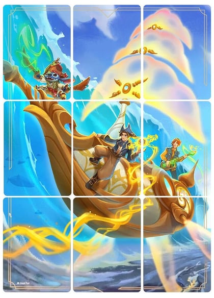 Azurite Sea Puzzle Insert (Set of 9), Azurite Sea P596419