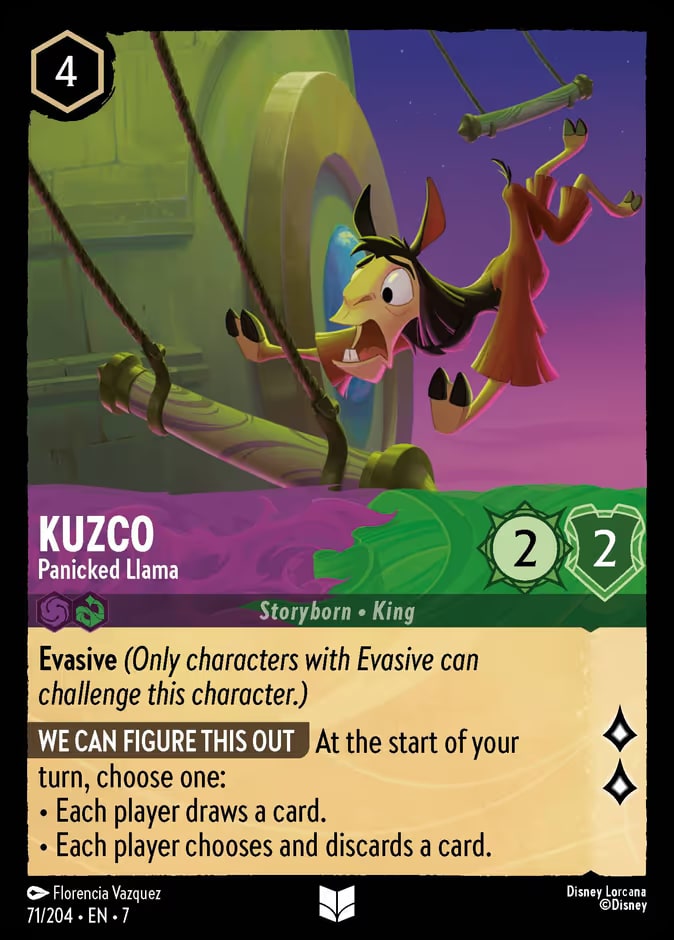 Kuzco - Panicked Llama, Archazia's Island 71/204