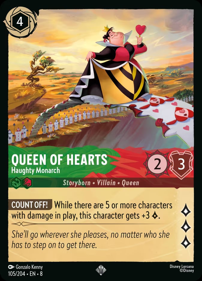 Queen of Hearts - Haughty Monarch, Reign of Jafar 105/204
