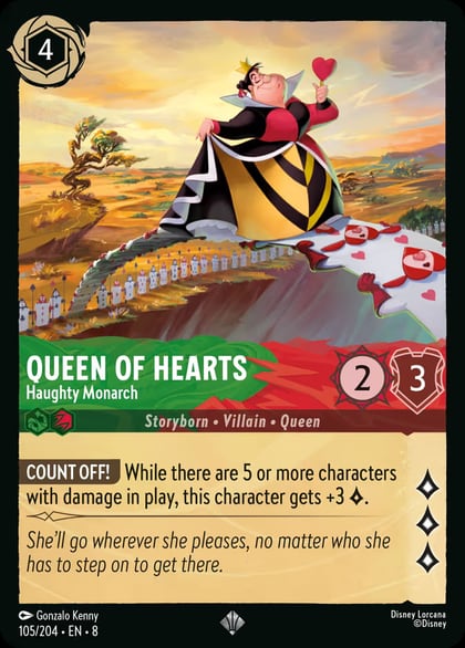 Queen of Hearts - Haughty Monarch, Reign of Jafar 105/204