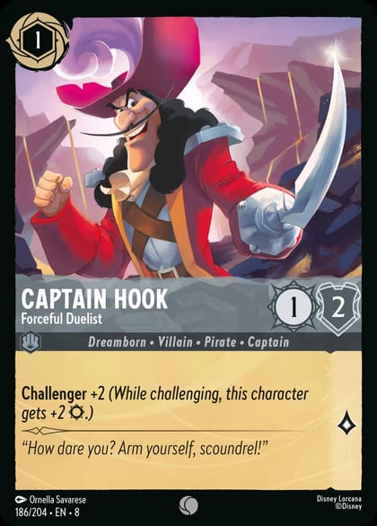 Captain Hook - Forceful Duelist, Reign of Jafar 186/204
