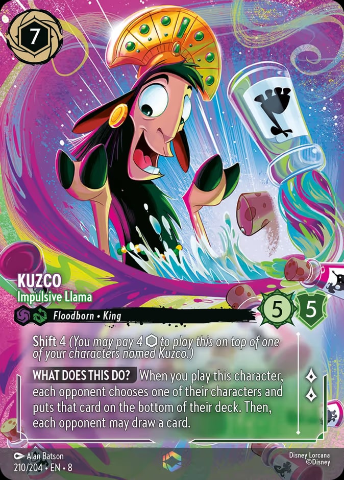 Kuzco - Impulsive Llama (Enchanted), Reign of Jafar 210/204