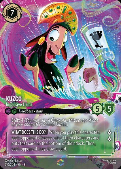Kuzco - Impulsive Llama (Enchanted), Reign of Jafar 210/204