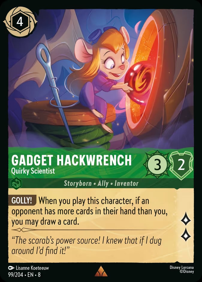 Gadget Hackwrench - Quirky Scientist, Reign of Jafar 99/204