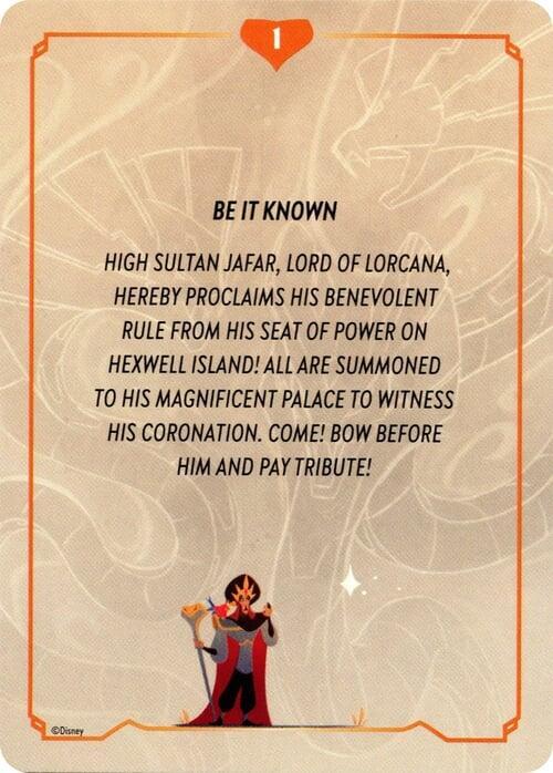 Reign of Jafar Lore Card (1 of 19), Reign of Jafar P711212