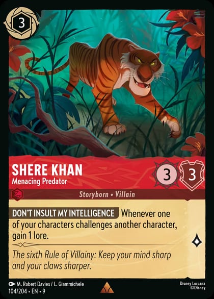 Shere Khan - Menacing Predator, Fabled 104/204