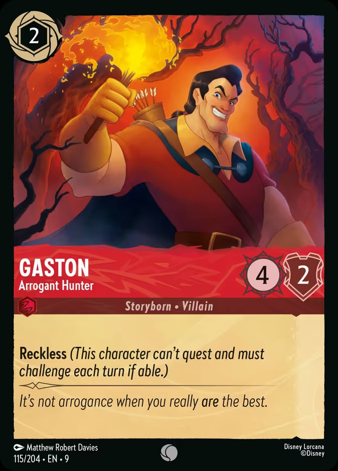 Gaston - Arrogant Hunter, Fabled 115/204