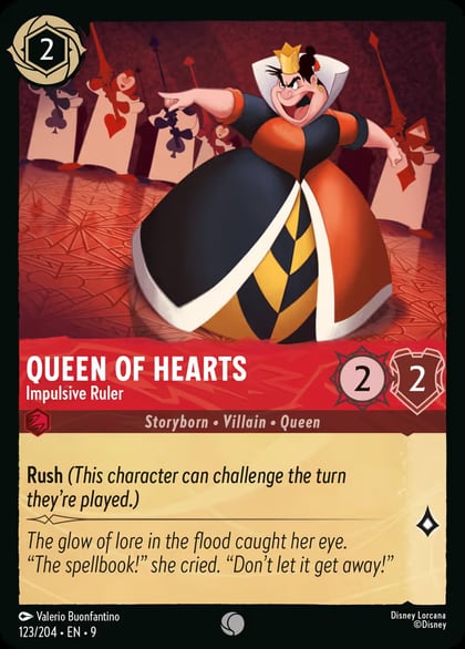 Queen of Hearts - Impulsive Ruler, Fabled 123/204