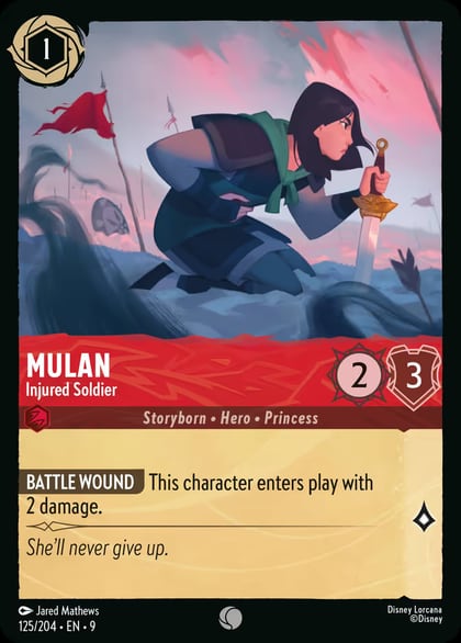 Mulan - Injured Soldier, Fabled 125/204