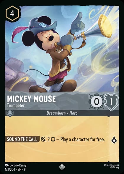 Mickey Mouse - Trumpeter, Fabled 172/204