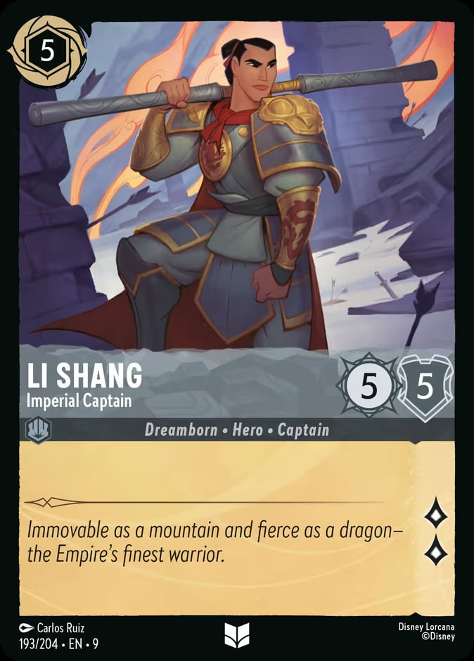 Li Shang - Imperial Captain, Fabled 193/204