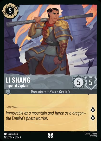 Li Shang - Imperial Captain, Fabled 193/204