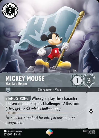 Mickey Mouse - Standard Bearer (Epic), Fabled 221/204