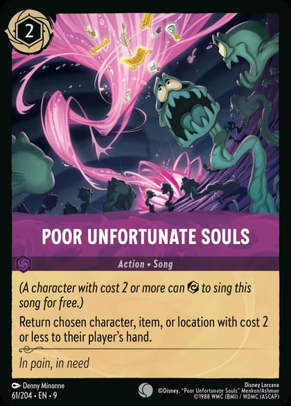 Poor Unfortunate Souls, Fabled 61/204