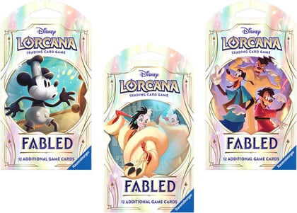 Disney Lorcana: Fabled Sleeved Booster Pack Art Bundle [Set of 3], Fabled P652308