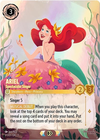 Ariel - Spectacular Singer, Disney Lorcana Promo Cards 1