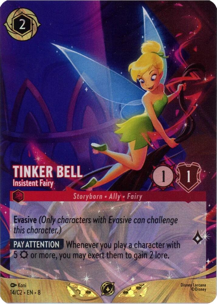 Tinker Bell - Insistent Fairy (Foil), Disney Lorcana Promo Cards 14