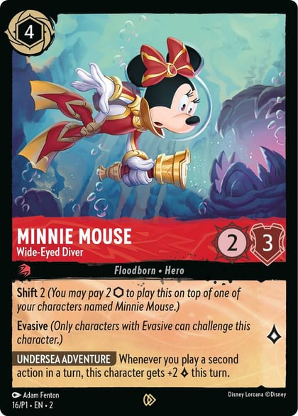 Minnie Mouse - Wide-Eyed Diver, Disney Lorcana Promo Cards 16