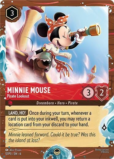 Minnie Mouse - Pirate Lookout (Disney Cruise Promo), Disney Lorcana Promo Cards 17