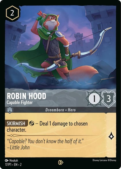 Robin Hood - Capable Fighter, Disney Lorcana Promo Cards 17