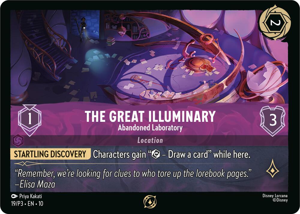 The Great Illuminary - Abandoned Laboratory, Disney Lorcana Promo Cards 19