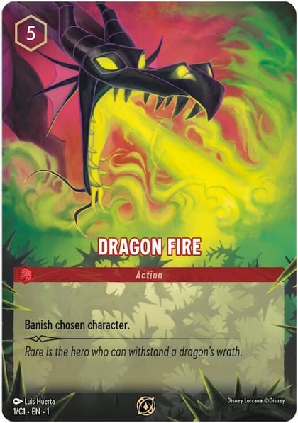Dragon Fire (1/C1), Disney Lorcana Promo Cards 1