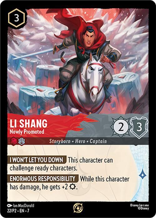 Li Shang - Newly Promoted, Disney Lorcana Promo Cards 22